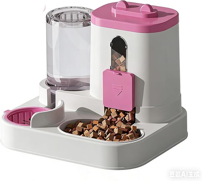 New Automatic Cat Feeder Dog Bowl Pet Bowl Cat Basin 2-in-1 Water Dispenser Cat Bowl Pet Supplies Cross-Border