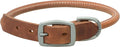 Terrain D.O.G. Harness Leather Rolled Dog Collar Russet 21" (19 - 22 in., 1 in. width)