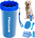 Professional 7 in 1 Dog Paw Cleaner for Dogs - Includes 1 Portable Paw Washer, 1 Bath Brush, 2 Dog Toothbrushes and 3 Absorbent Towels Note: Fits Paws 2.5 to 3.5 Inches Wide (Large, Navy Blue)