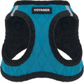Best Pet Supplies - All Weather Plush, Reflective, No Pull Harness for Small, Medium Dogs, Cats - Secure with Hook & Loop Fastener, Buckle, Double D-Rings - Turquoise Plush, L