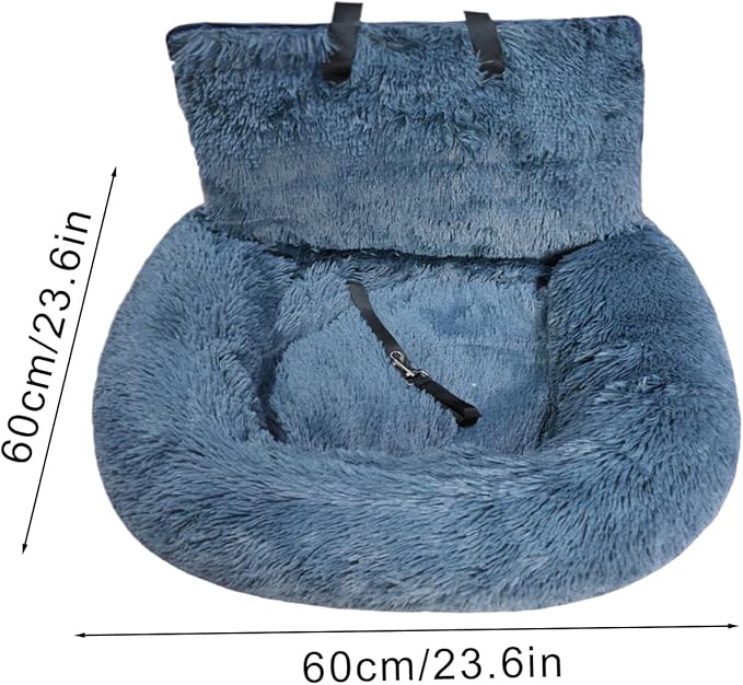 Pet Car Seat | Plush Puppy Car Seat Cushion,Washable Cushion Comfortable Travel Bed for Vehicle Truck Camping Adventures Vet Visit Daily Commuting Traveling