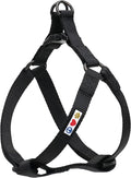 Pawtitas Solid Step-in Dog Harness – Adjustable No-Pull Vest for Puppies to Seniors, Safe & Comfortable M Black