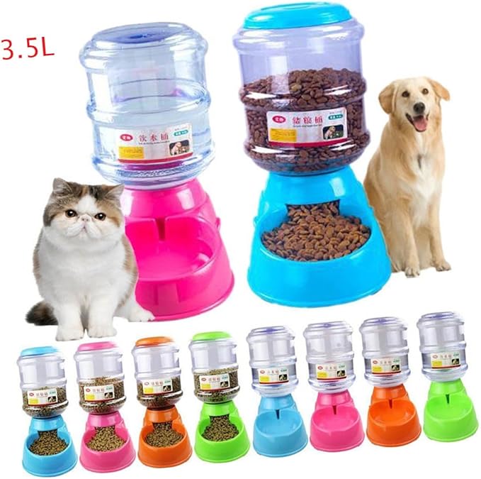 BESPORTBLE Large Capacity Dog Automatic Feeder Pet Food Bowl Skid-Resistant Pad Easy Cleaning Leakproof for Large Dogs