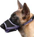 HEELE Dog Muzzle,Soft Nylon Muzzle Anti Biting Barking Chewing,Air Mesh Breathable Drinkable Adjustable Loop Pets Muzzle for Small Medium Large Dogs (Purple, S)