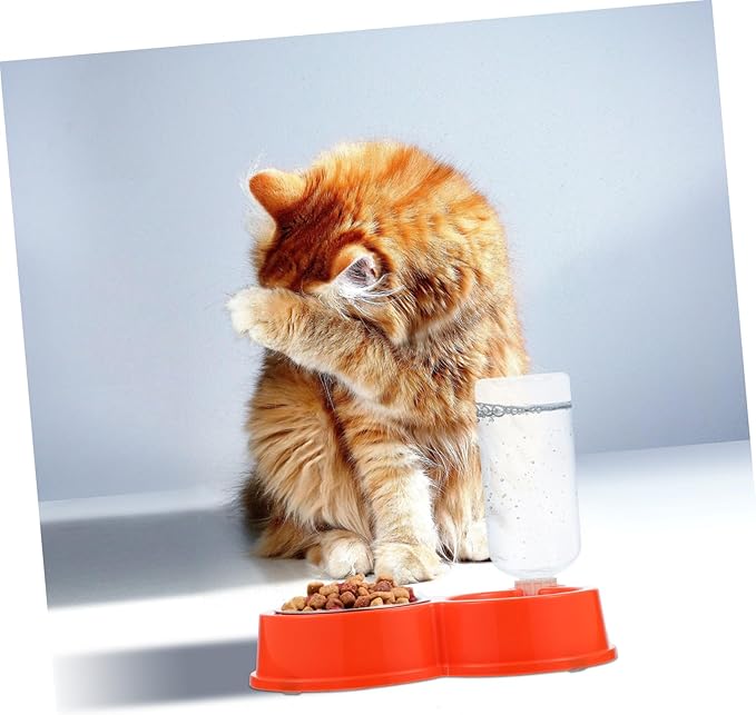 1PC Non Slip Automatic Dog Water and Food Dispenser Bowl Dual Pet Feeding Durable for and Convenient Feeding