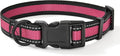 Mile High Life Dog Collar | Nylon Reflective Dog Collars | Light Weight Puppy Collars | Pink Dog Collars for Large Dogs (Pink, Large)