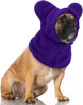 Winter Dog Hats Quiet Ears for Dogs Ear Muffs Pet Neck Warmer Scarf Hoodie Noise Protection Cover Beanie Head Wrap Costume for Pet Dog Cats(Purple,XL)