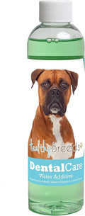 Healthy Breeds Dog Dental Care Water Additive for Boxer - Helps Freshen Breath, Reduce Plaque & Control Tartar - Mint Flavor - 8 oz