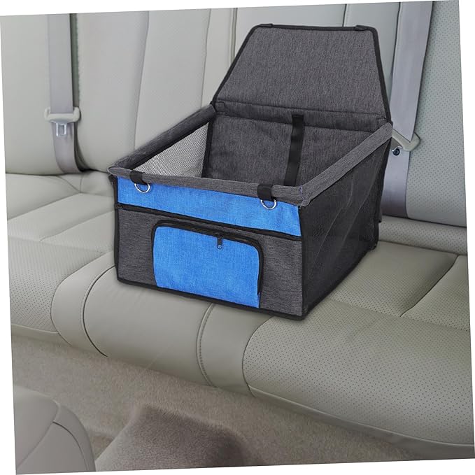 Hemoton Portable Pet Car Seat for Dogs and Cats and Non- with Front Pocket Easy to Install Travel Carrier for Pets Comfortable and Design Fits Car Models