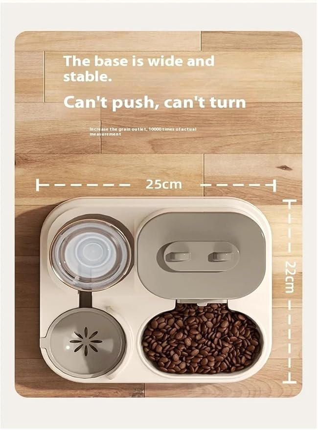 Automatic Feeder & Waterer Easy to Built-in Food Bowl(Gray)