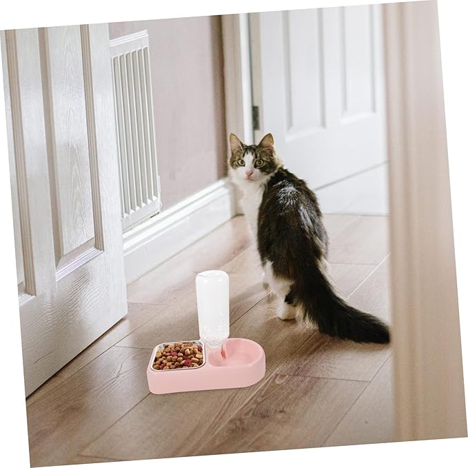 YARNOW Double Pet Water Feeder Creative Automatic Drinking Bowl for Dogs Cats Smooth Design for Shops