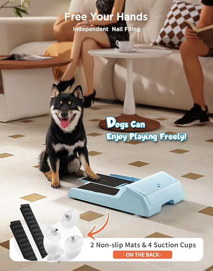 Dog Nail File Toy with 2 Dog Treat Puzzle, Interactive Dog Enrichment Toys for IQ Training, Dog Scratch Pad for Nails, Slow Feeder and 2 Level in 1 Dog Puzzle,Double Anti-Slip Design