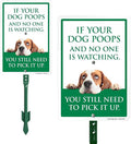 SmartSign Funny Pick Up After Your Dog Yard Sign - 10"x7", 21.5 inch Tall Lawn Sign & Stake Kit, Cute Dog Graphic, 40 mil Laminated Rustproof Aluminum