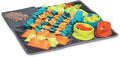 Messy Mutts Square 16" x 16" Forage and Lick Mat with Non-Slip Suction Cups | Stimulating Sniffing Interactive Puzzle for Dogs | Silicone Triangle Licking