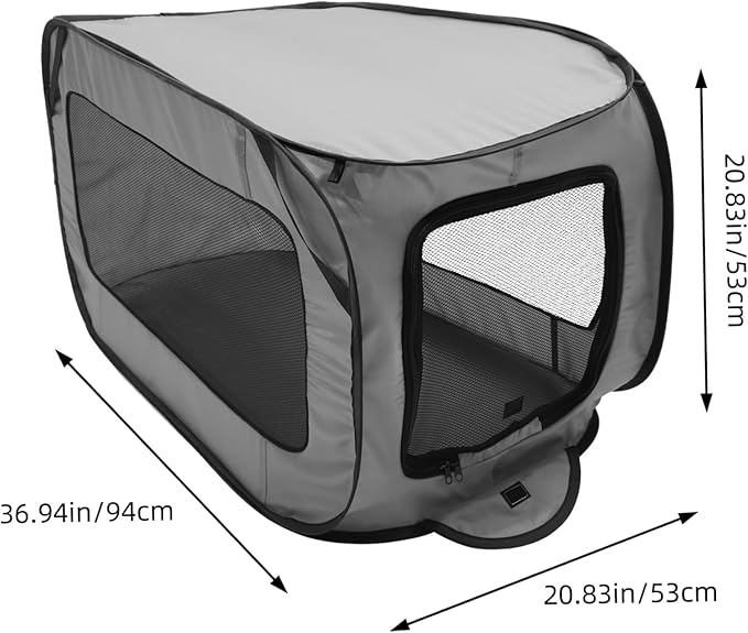Portable Dog Car Bed Washable Pet Travel Kennel for Dogs Cats Sturdy Comfortable Outdoor Indoor Use for Car Seats Grey