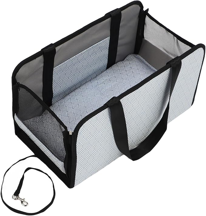 Center Console Dog Car Seat, Washable Foldable Adjustable Pillow Sturdy Dog Seat for Small Dogs Puppy Car with Enhanced Safety Detachable Design, Portable for