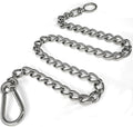 Dog Chain Leash, 304 Stainless Steel Short Lead Metal Heavy Duty Chain DIY Double Dog Leashes Self-Assembly Leashes Extension&Coupler. (304 S/S 28in x 3.5mm)