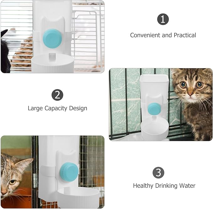 BESPORTBLE Automatic Puppy Water Feeder Design Easy Install Pet Water Dispenser for Cages Overflow Convenient Hydration for