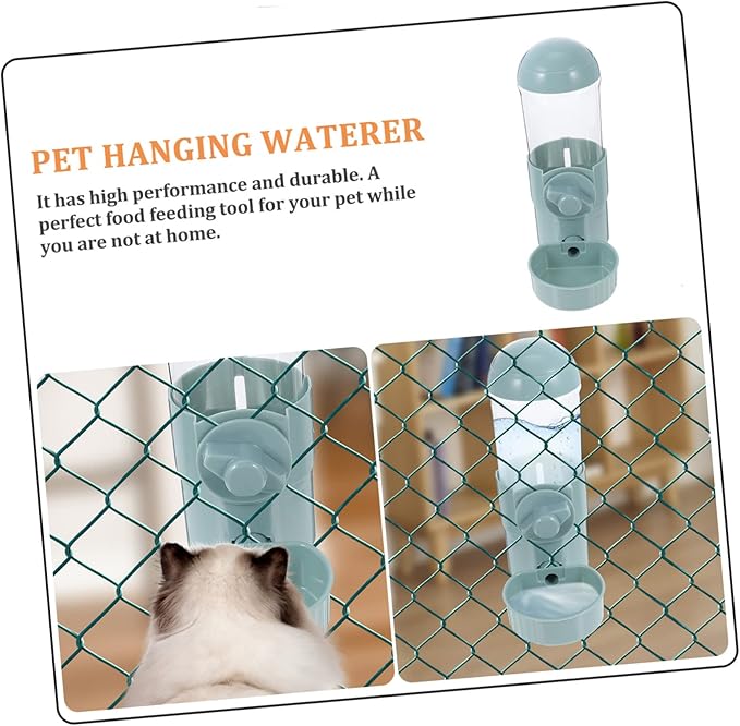 Automatic Pet Water Feeder Hanging Water Dispenser for Cats and Dogs Durable Design Prevents Spills Easy to Install and Use for Pet Cages and Crates