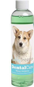 Healthy Breeds Dog Dental Care Water Additive for Cardigan Welsh Corgi - Helps Freshen Breath, Reduce Plaque & Control Tartar - Mint Flavor - 8 oz