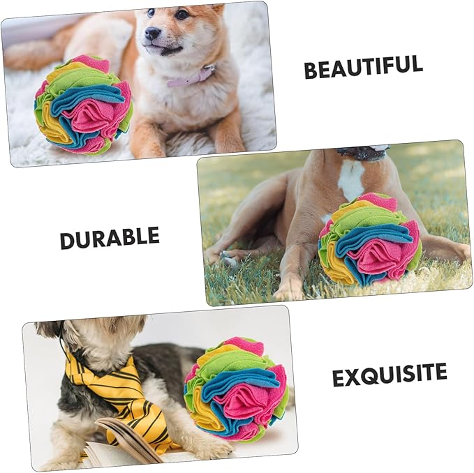 BESPORTBLE Pet Dog Sniff Ball Toy Natural Snuffle Ball Dog Training and Chewing Toy