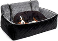 Extra Large Dog Car Booster Seat with Safety Belt, Waterproof & Non-Slip Memory Foam Dog Booster Seat with Thick Cushion, Pet Car Seat for SUV, Pick Up, Trunk