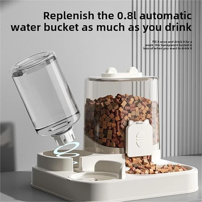 Automatic Pet Feeder with Water Feeder Bowl for Dogs and Cats - Universal Pet Products