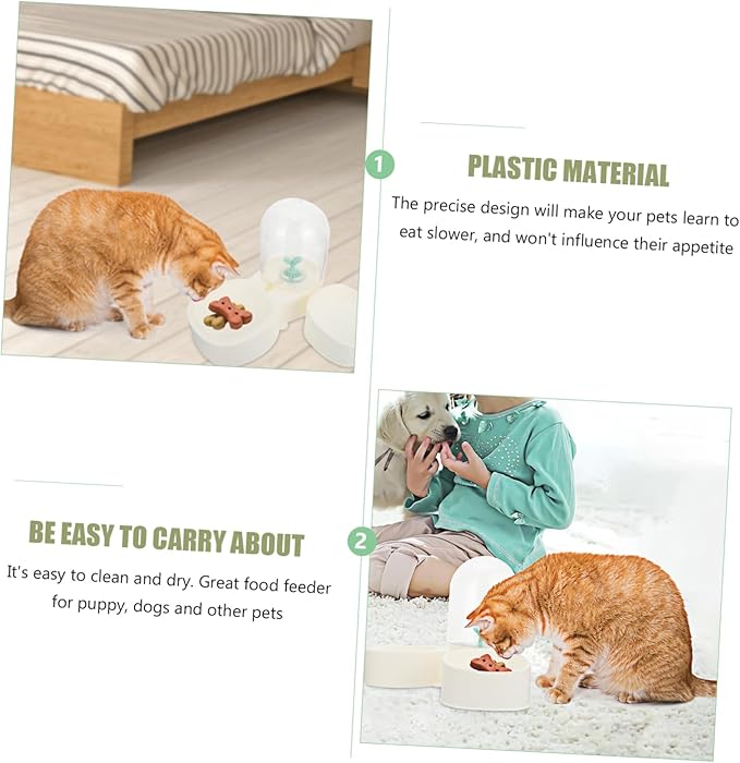 Kisangel Automatic Cat Water Dispenser Pet Feeder Sturdy Antiskid Bowl No Odor Material Break Resistant