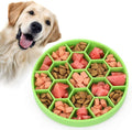 Pawow Silicone Slow Feeder Dog Bowls, Feeding Vessels for Pets with Suction Cups, Honeycomb Shape & Non-Slip Design, Boredom and Anxiety Reducer Slow Feeder for Large, Medium, Small Breed Pet
