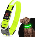 Illumifun LED Dog Collar, USB Rechargeable Light Up Dog Collar Glow in The Dark (Green, Medium)
