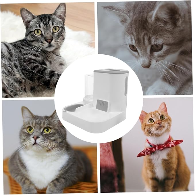 Automatic Pet Water Feeder and Food Dispenser Large Capacity Dry and Wet Separation Design for Cats and Dogs Easy to Clean Sturdy Construction Convenient Saving
