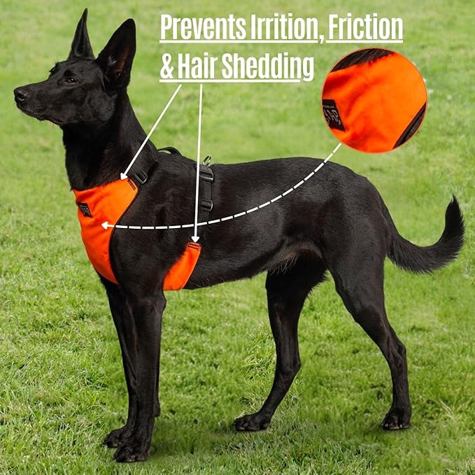 YAP Techno® No Pull Dog Harness for Large Dogs, Adjustable, Temperature Controlled Dog Vest Harness No Choke Dog Harness with Easy Control Handle for All Breeds; 90-175 lbs (Imperial Red, Extra Large)