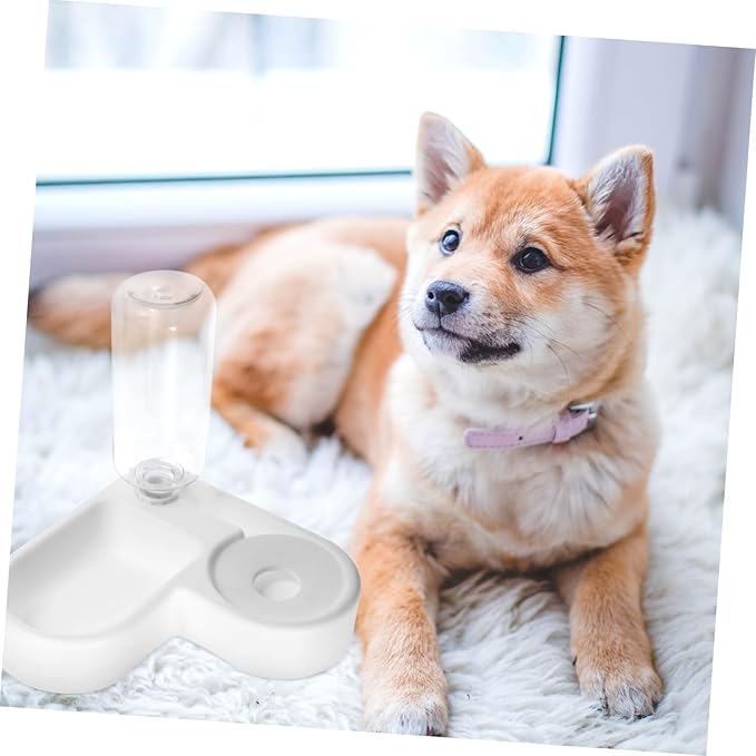 Automatic Water Feeder Cat Food Bowl Unique Design Easy to Clean Non-tip Pet Feeding Station for Cats and Dogs for Home Use with Detachable Water Bottle