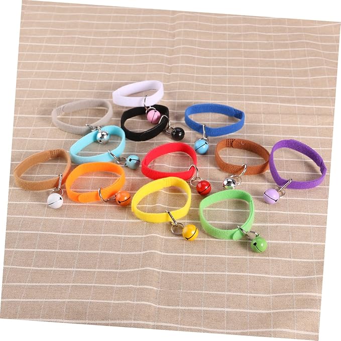 Djustable Collars for Dogs Large Pet Id Bands Collars Double Sided Id Collar Bell for Puppies