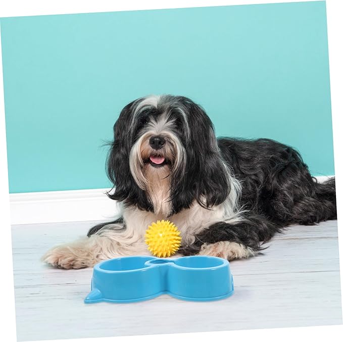 POPETPOP Elevated Dog Food Bowl Water Bottle Attachment Automatic Pet Feeder for Dogs Slow Feeder