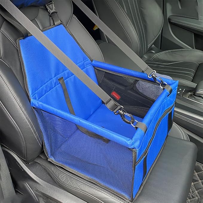 Pet Car Seat for Ford Mondeo Hatchback/Mondeo Combi CD/CE BE 1997-2022 2023 2024 2025 2026 Dog Car Seat with Leash Portable Dog Bed for Car Washable Foldable Car Pet Bag,Blue