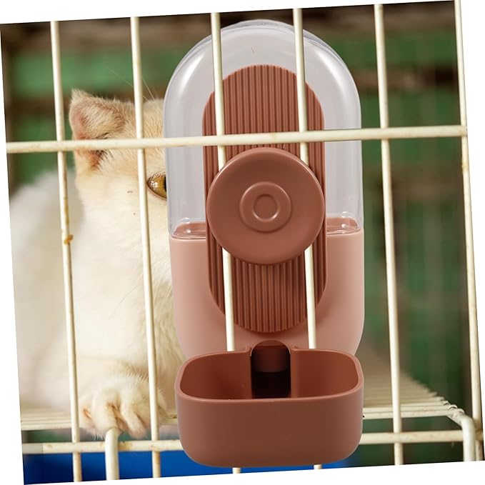 YARNOW Automatic Hanging PET Water Feeder Cage Mounted Dog Cat Water Dispenser Convenient Fill Design for Small Animals