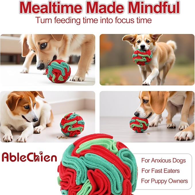 Snuffle Ball for Dogs - Interactive Dogs Toys to Keep Them Busy, Dog Puzzle Toy, Dog Enrichment Toys for Small, Medium Pets Daily Companionship, Training Reward Gift