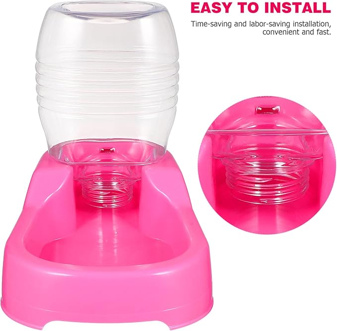 POPETPOP Pet Water Feeder Unique and Puppies Automatic Water Dispenser Non-tip Pet Drinking Bowl Smooth for Easy Cleaning