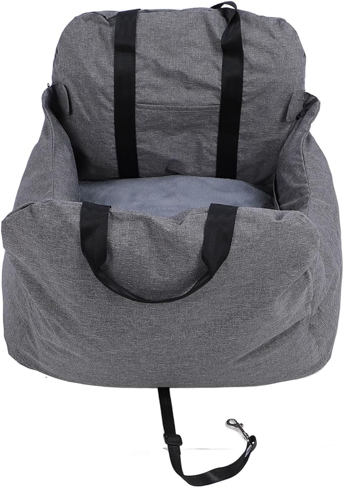 Pet Seat Oxford Cloth Portable Dog Booster Car Seat for Small Dogs, Dog Pet Booster Seat with Secure Straps, Pet Supplies for Car Truck SUV