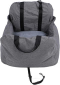 Portable Pet Booster Seat, Comfortable Dog Car Seat with PP Cotton, Washable Travel Safety Car Seat for Trip, Light and Portable with Oxford Cloth for Pet Seat