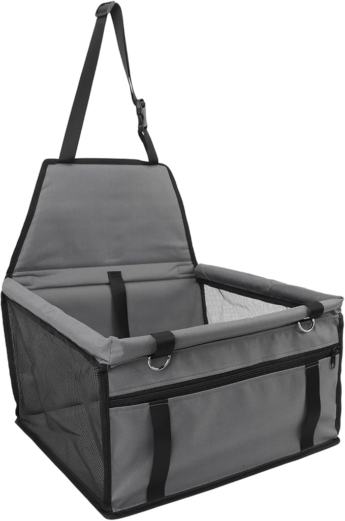 Dog Car Seat, Adjustable Belt Pet Car Seat Travel Bed with Nonslip Backing for Small Dogs in Cars Trucks SUVs