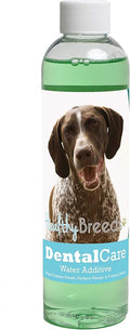 Healthy Breeds Dog Dental Care Water Additive for German Shorthaired Pointer - Helps Freshen Breath, Reduce Plaque & Control Tartar - Mint Flavor - 8 oz
