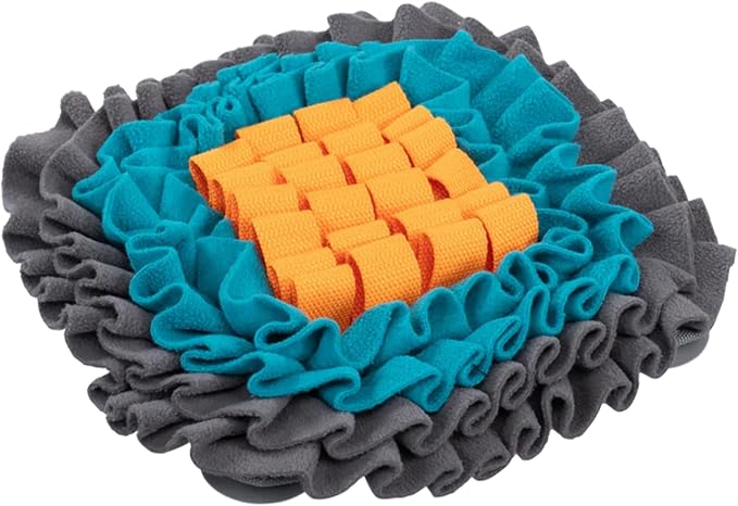 Messy Mutts Square Forage Mat with Suction Cups on Back for Stability | 11” x 11” Snuffle Mat Puzzle for Dogs | Stimulating Sniffing Interactive Puzzle for Dogs