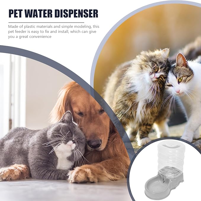 Automatic Pet Water Fountain Dispenser Non- Pet Water Bowl for Cats and Dogs and Compact Design for Indoor Use Easy to Refill and Maintain