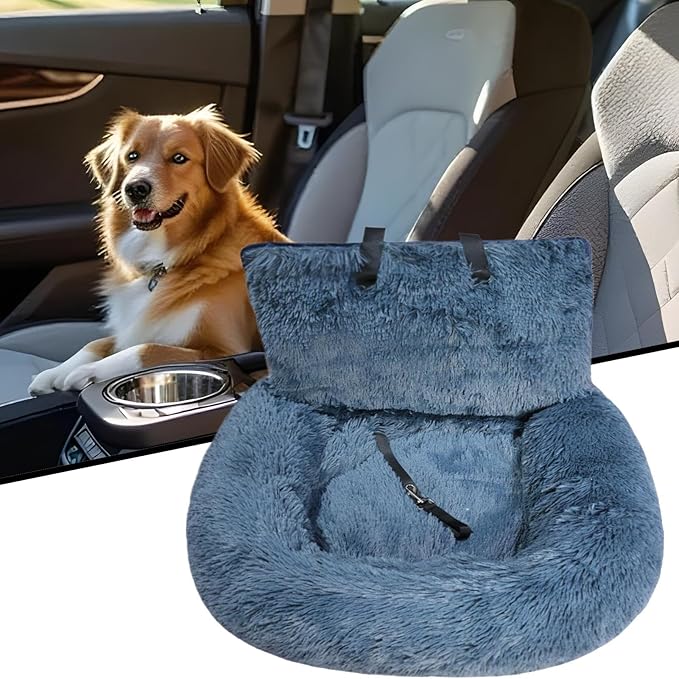 Car Seat Dog Medium – Modern Plush Non Slip, Sleek, Travel, Bed Pet, Cushion Traveling Camping Kitten Road | Multipurpose Outdoor Indoor Utility Ergonomic Portable Compact