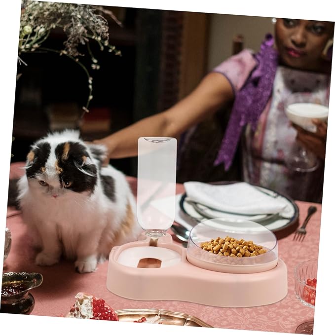 1pc Automatic Pet Water Feeder Dual Bowls Non- Design for Cats and Dogs Easy to Pet Supply for Home Use