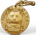 Vintage Pure Copper Pet ID Tags,Personalized Dog Tags,Three-Dimensional Relief Pet Pattern,Lettering on The Front and Back,Custom Pet Tags (B15-Japanese Akita)