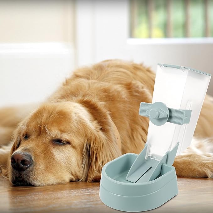 2l Hanging Automatic Dog Feeder Bowl, Space-Saving Pet Cage Feeder for Puppies, Sturdy Plastic, Suitable for Indoor Use and Small to Medium Dogs