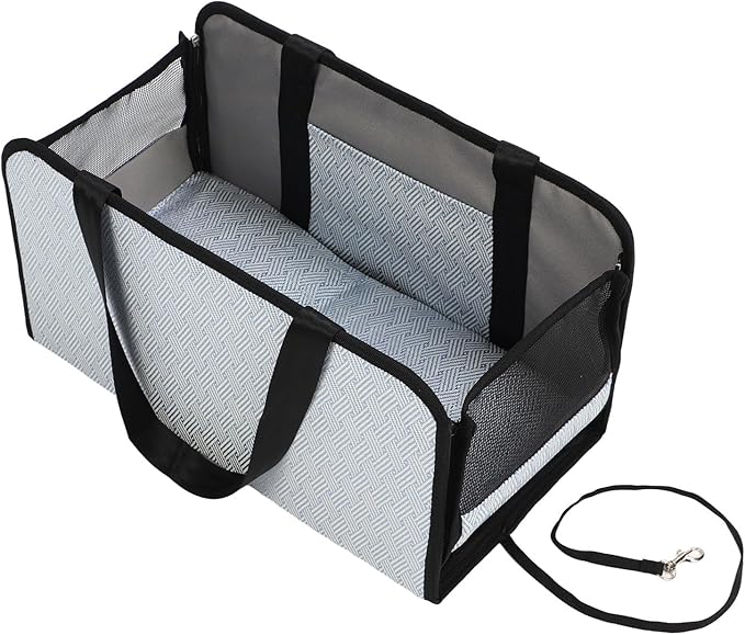 aqxreight Pet Car Seat Travel Bags for Dogs Cats Detachable Center Console Dog Car Seat Foldable Pet Safety with Pillow Board Dog and Ensuring and Silk is 600D Ice